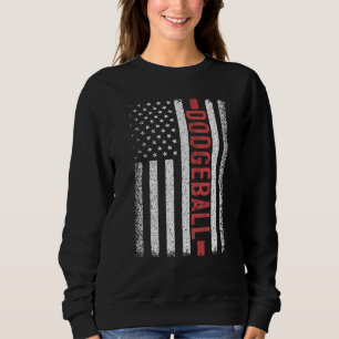 Dodgeball American Flag 4. Juli Cooler Spieler Nr. Sweatshirt
