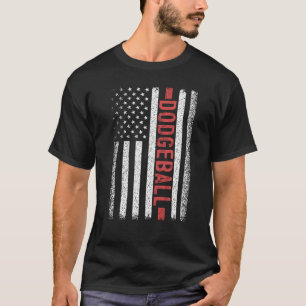 Dodgeball American Flag 4. Juli Cooler Spieler Nr. T-Shirt