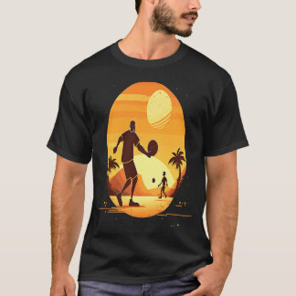 Dodgeball Champion Dad And Child Playing Dodgeball T-Shirt
