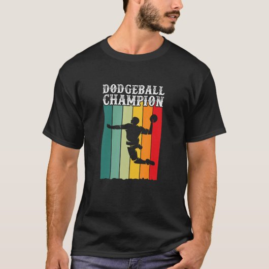 Dodgeball Champion Dodge Ball Champ Player Retro T-Shirt (Vorderseite)