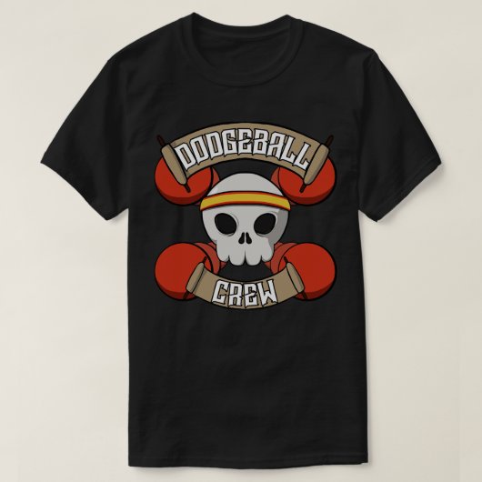 Dodgeball Crew Jolly Pirate T-Shirt (Design vorne)