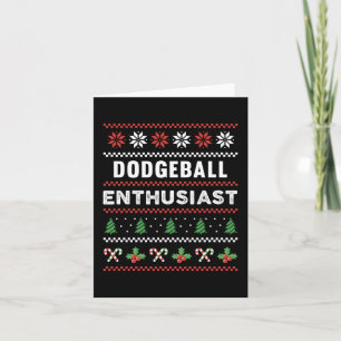 Dodgeball Enthusiasten Ugly Christmas Sweater Gesc Karte