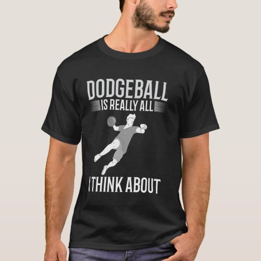 Dodgeball Game Funny Sport Dreh Ball T-Shirt (Vorderseite)