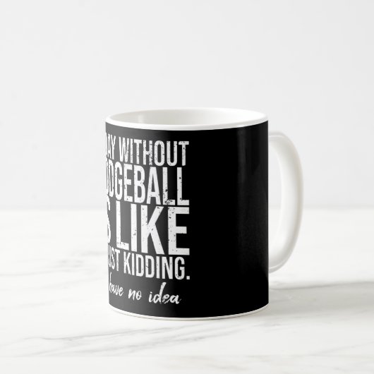 Dodgeball-Geschenkidee Kaffeetasse (VorderseiteRechts)