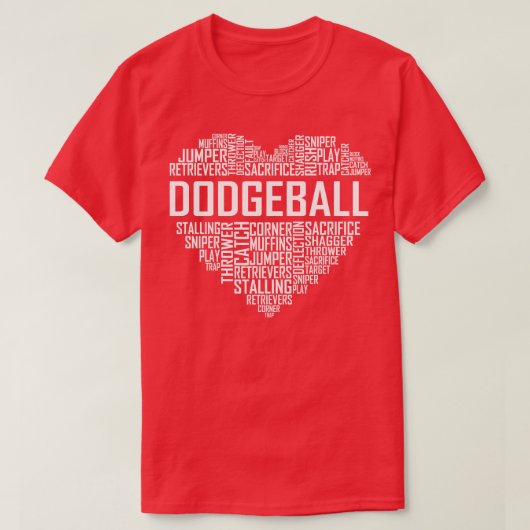 Dodgeball Heart T-Shirt (Design vorne)