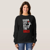 Dodgeball Humor Graphic Sweatshirt (Vorne ganz)