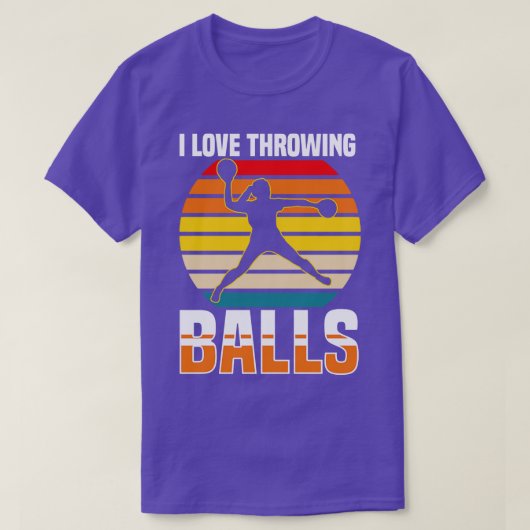Dodgeball I Liebe Throwing Balls T-Shirt (Design vorne)