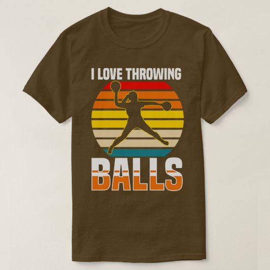 Dodgeball I Liebe Throwing Balls T-Shirt (Design vorne)