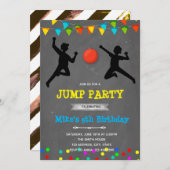 Dodgeball-Jump Geburtstagsthema Einladung (Vorne/Hinten)