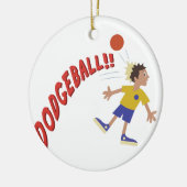 Dodgeball Keramikornament (Links)
