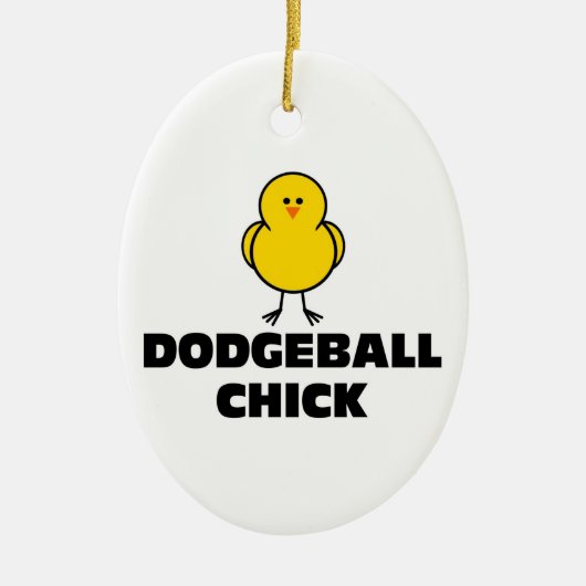 Dodgeball Küken Keramikornament (Vorne)