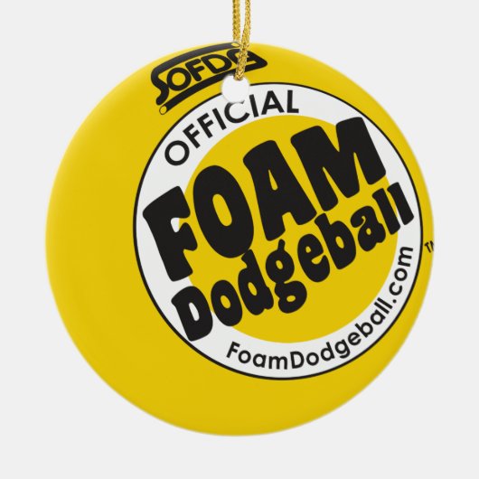 Dodgeball Logo-Verzierung Keramikornament (Vorne)