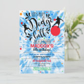 Dodgeball Party Einladung Boy Dodge Ball Einladung (Stehend Vorderseite)