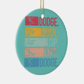 Dodgeball Player Ball Game Dodgeballer Dodge Duck Keramik Ornament (Rechts)