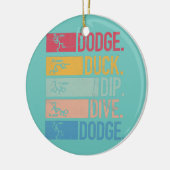 Dodgeball Player Ball Game Dodgeballer Dodge Duck Keramik Ornament (Links)