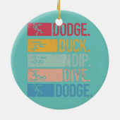 Dodgeball Player Ball Game Dodgeballer Dodge Duck Keramik Ornament (Hinten)