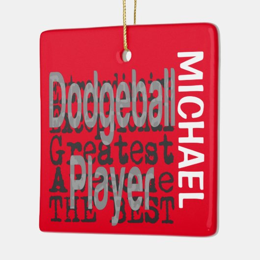 Dodgeball Player Extraordinaire CUSTOM Keramikornament (Links)