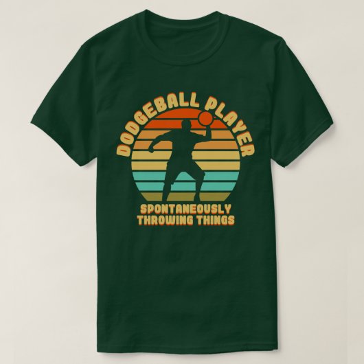 Dodgeball Player spontan Dinge werfen T-Shirt (Design vorne)