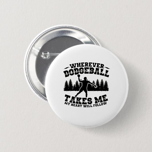 Dodgeball Player | Team Trainer Sportgeschenke Button (Vorne & Hinten)