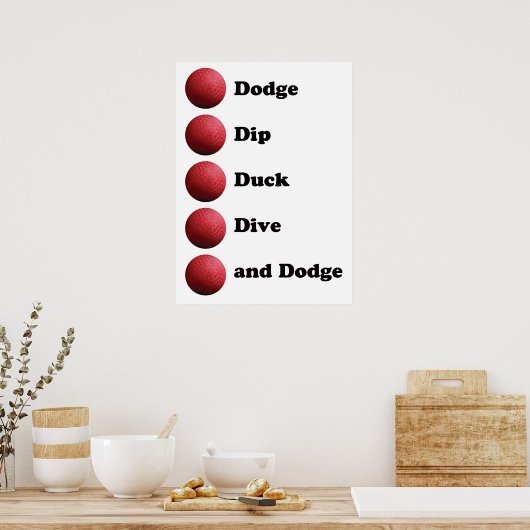 Dodgeball-Poster Poster (Küche)