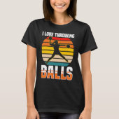 Dodgeball Quote I Love Throwing Balls Dodgeball T-Shirt (Vorderseite)