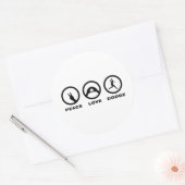 Dodgeball Runder Aufkleber (Umschlag)