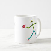 Dodgeball Stickman Kaffeetasse (VorderseiteRechts)
