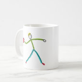 Dodgeball Stickman Kaffeetasse (Vorderseite Links)