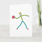 Dodgeball Stickman Karte (Vorderseite)