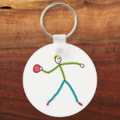 Dodgeball-Stockmann Schlüsselanhänger (Vorderseite)
