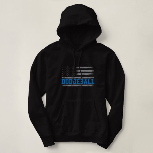 Dodgeball USA Flag Apparel Dodge Ball Player Ameri Hoodie (Design vorne)