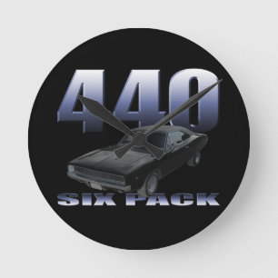 Dodgeladegerätfunktelegraphie 1968 440 sechs Satz Runde Wanduhr