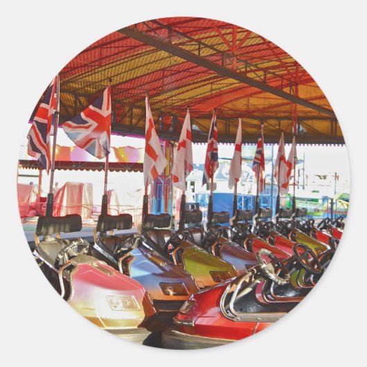 Dodgem Cars Funfair Ride Stickers (Vorderseite)