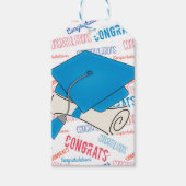 Dodger Blue Graduation Cap and Diploma Geschenkanhänger (Vorderseite)