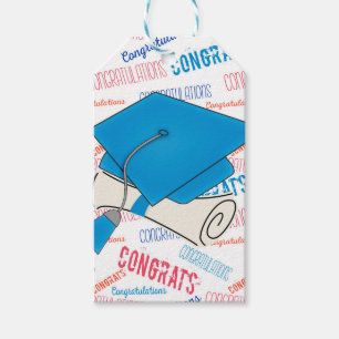 Dodger Blue Graduation Cap and Diploma Geschenkanhänger