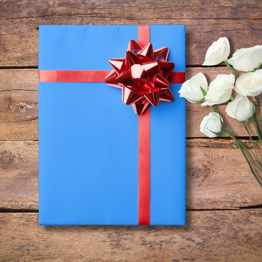 Dodger Blue Solid Color | Classic | elegant Geschenkpapier