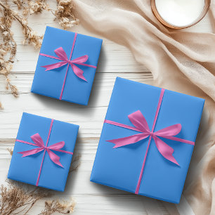 Dodger Blue Solid Color   Classic   elegant Geschenkpapier Set