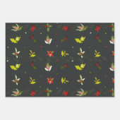 Dodle der Weihnachtsmauer-Blume nahtloser Musterve Geschenkpapier Set (Vorderseite 3)