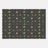 Dodle der Weihnachtsmauer-Blume nahtloser Musterve Geschenkpapier Set (Vorderseite 2)