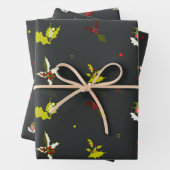 Dodle der Weihnachtsmauer-Blume nahtloser Musterve Geschenkpapier Set (Beispiel)