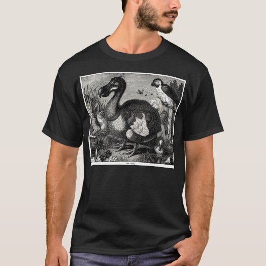 Dodo-Antiken-Druck T-Shirt (Vorderseite)