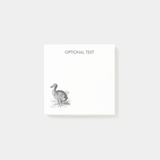 Dodo Bird-Illustration Post-it Klebezettel (Vorderseite)