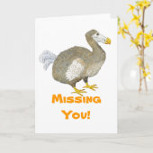 Dodo Bird - Missing You Karte (Gelbe Blume)