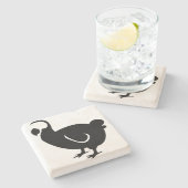 Dodo Bird Steinuntersetzer (Seitenansicht)