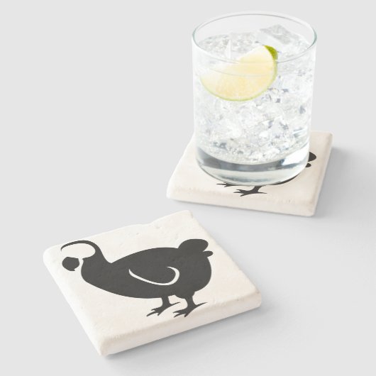 Dodo Bird Steinuntersetzer (Seitenansicht)