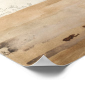 Dodo Bird Vintag Print Poster (Ecke)