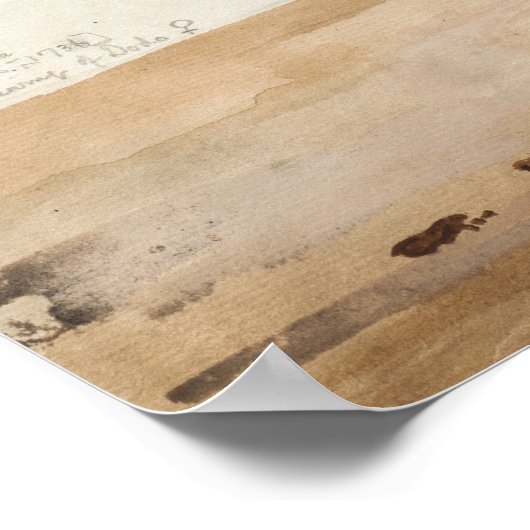 Dodo Bird Vintag Print Poster (Ecke)