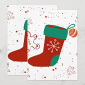 Dodo Craft Studio Süße Weihnachtsstrumpf Feiertage Einladung (Vorne/Hinten)