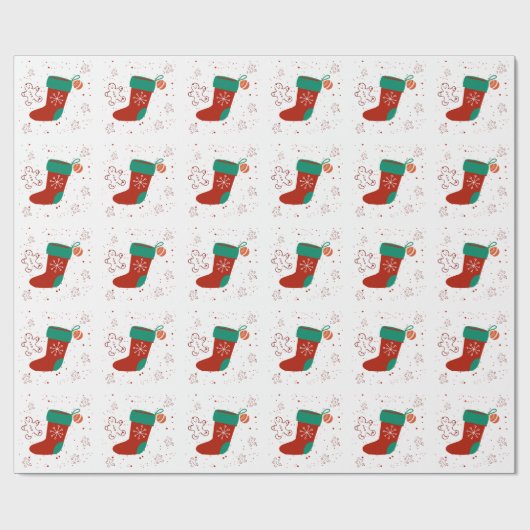 Dodo Craft Studio Süße Weihnachtsstrumpf Feiertage Geschenkpapier (Flach)