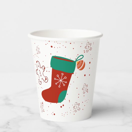 Dodo Craft Studio Süße Weihnachtsstrumpf Feiertage Pappbecher (Vorderseite)